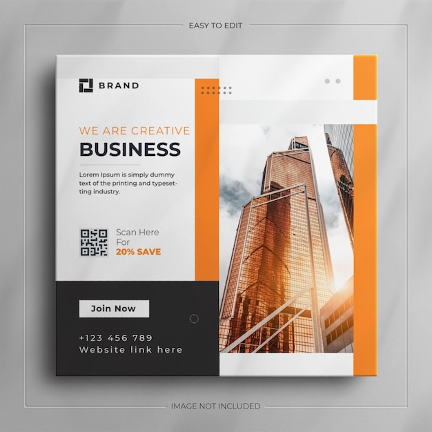 Digital marketing agency and corporate social media post and Instagram story template