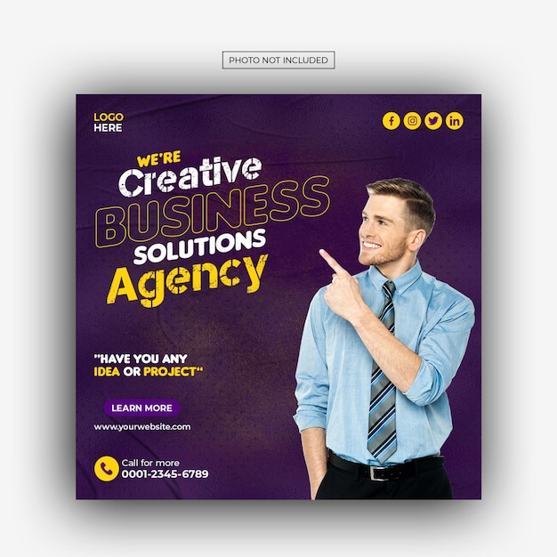 Digital marketing agency and corporate social media post template design