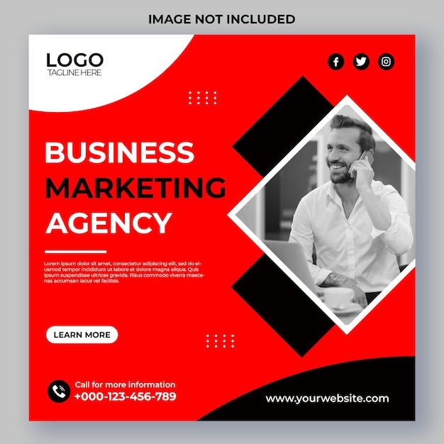 Digital marketing agency corporate social media post template