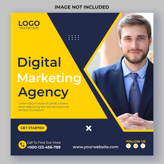 Digital marketing agency corporate social media post template