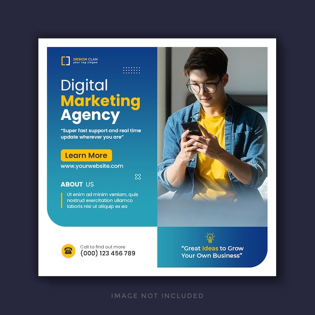 Digital marketing agency and corporate social media post template