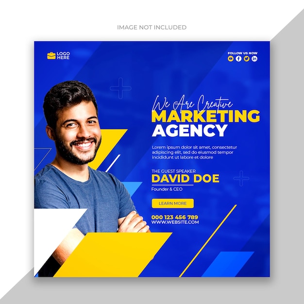 Digital marketing agency and corporate social media post template