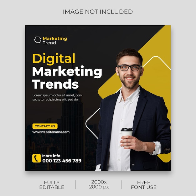 Digital marketing agency and corporate social media post template