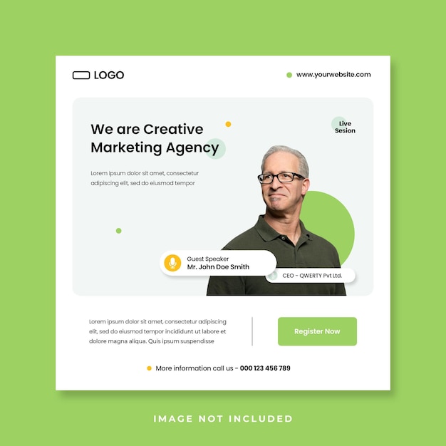 Digital marketing agency corporate social media post template