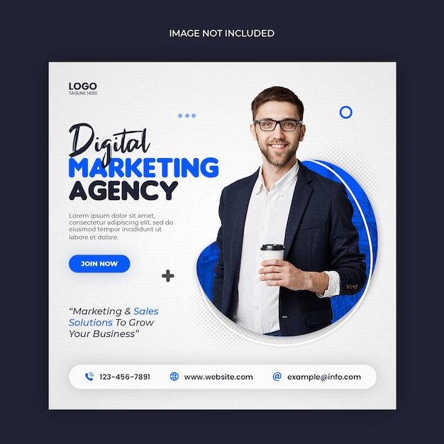 Digital marketing agency and corporate social media post template