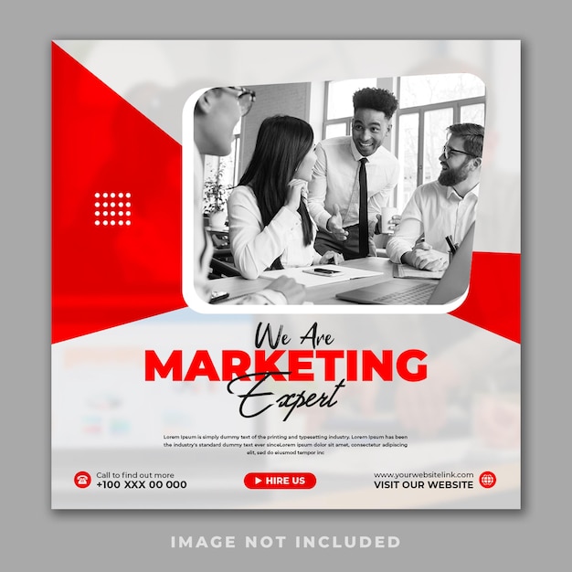 Digital marketing agency and corporate social media post template