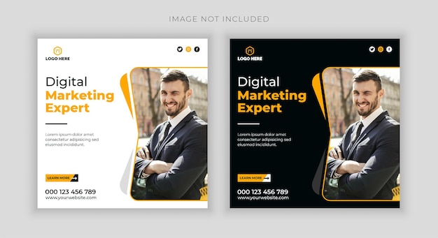 Digital marketing agency and corporate social media post template