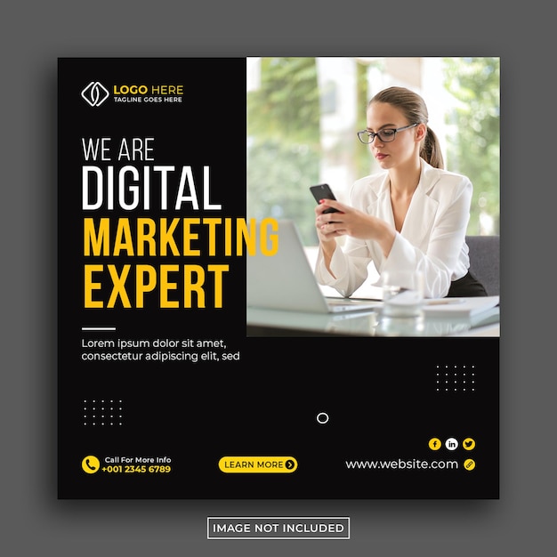 Digital marketing agency and corporate social media post template