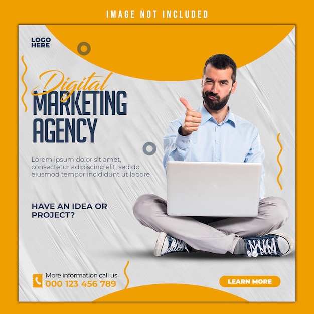 Digital marketing agency and corporate social media post template