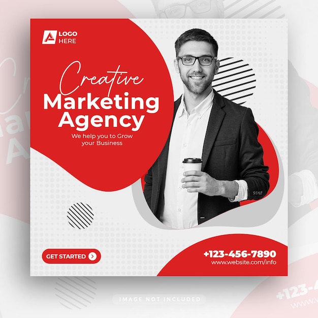 Digital marketing agency and corporate social media post template