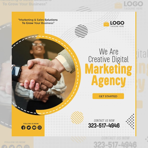 Digital marketing agency and corporate social media post