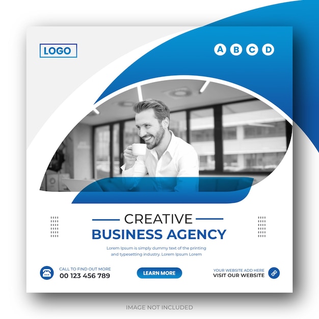 Digital marketing agency creative solution and corporate social media post template