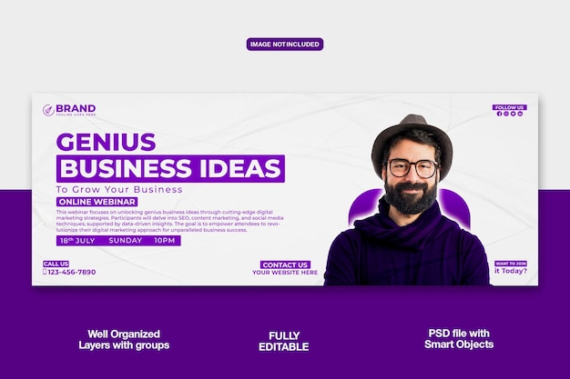 Digital marketing agency facebook cover banner or corporate template