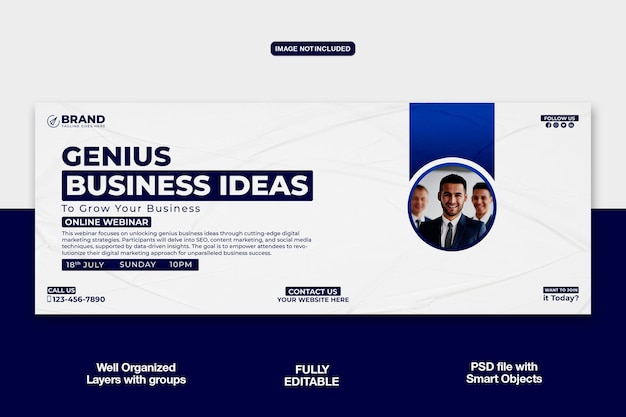 Digital marketing agency facebook cover banner or corporate template