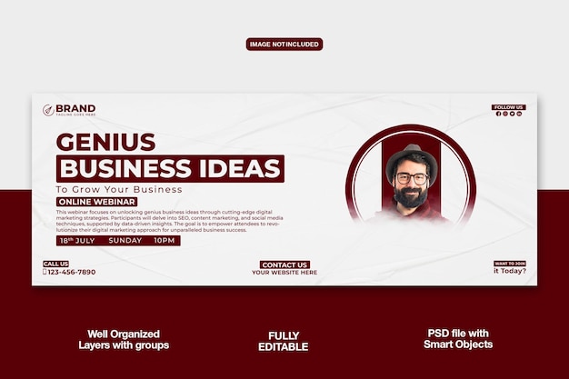 Digital marketing agency facebook cover banner or corporate template