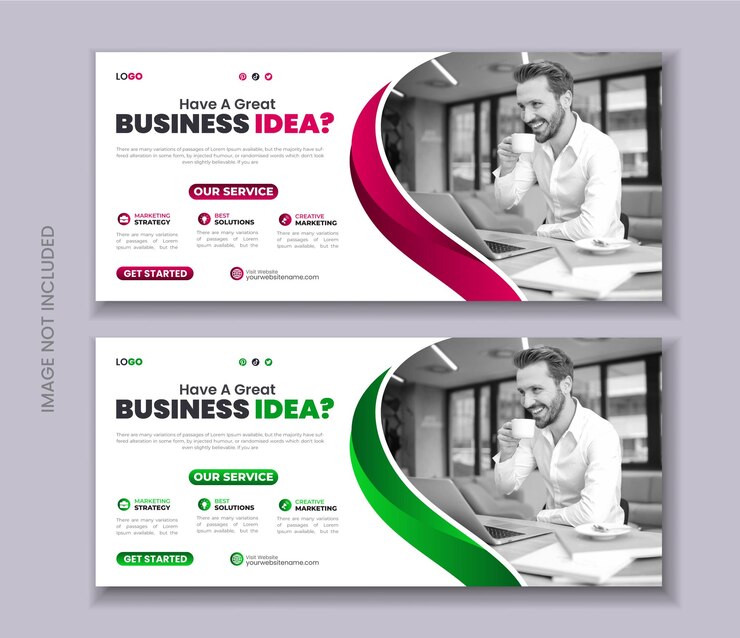 PSD digital marketing agency facebook cover design and web banner