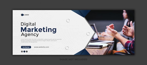 PSD digital marketing agency facebook cover template design