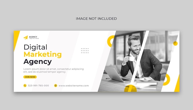 PSD digital marketing agency facebook cover and web banner template