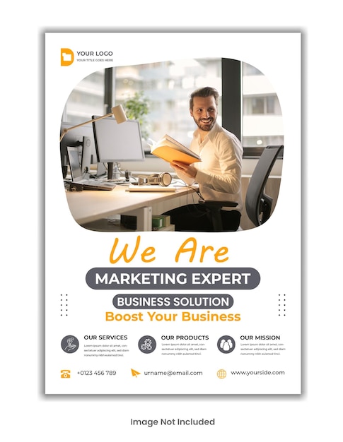 PSD digital marketing agency flyer template design