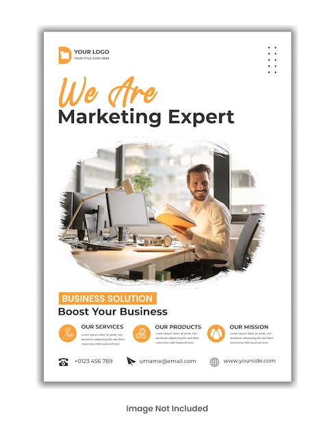 Digital marketing agency flyer template design