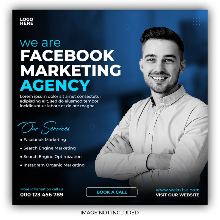 PSD digital marketing agency instagram facebook and social media post template