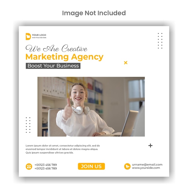 Digital marketing agency instagram or social media post template