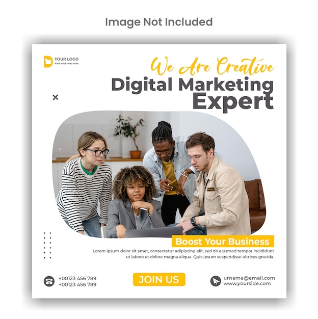 Digital marketing agency instagram or social media post template