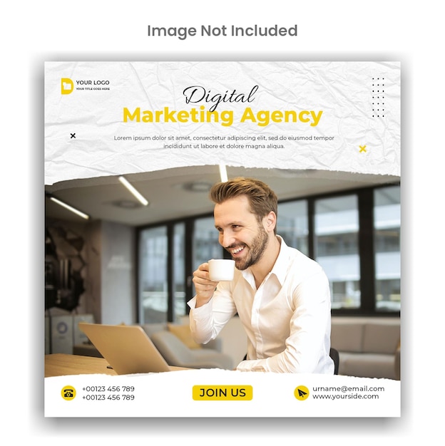 Digital marketing agency instagram or social media post template