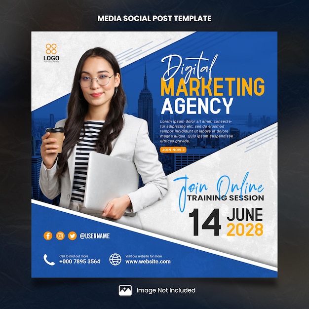 Digital marketing agency media social post template