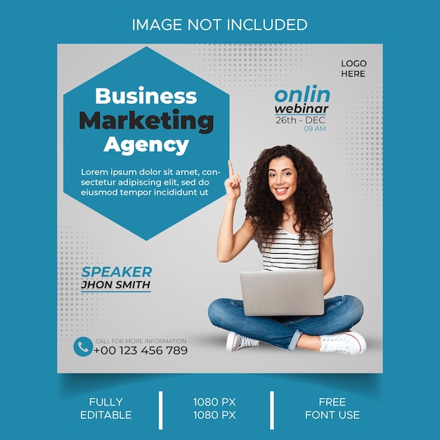 Digital marketing agency promotion instagram post