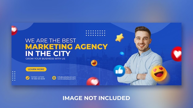 Digital marketing agency promotion social media post facebook cover design template