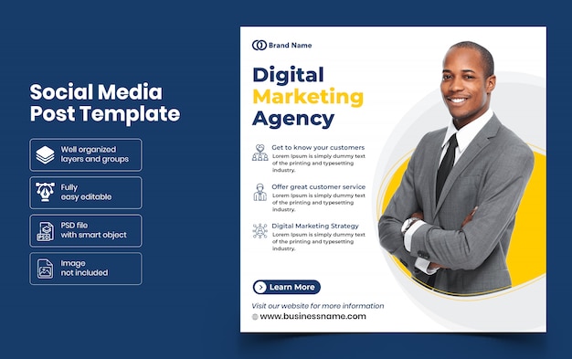 Digital marketing agency social media banner template