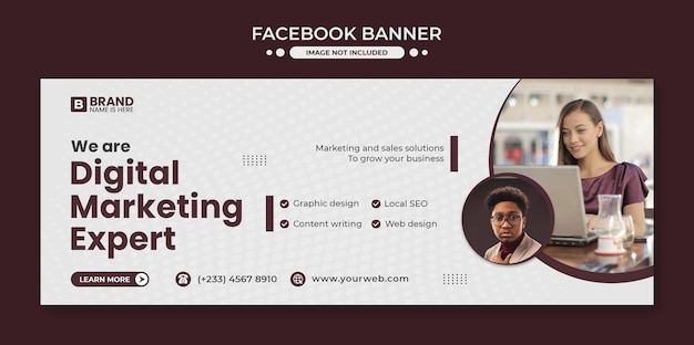 Digital marketing agency social media instagram web banner or facebook cover template