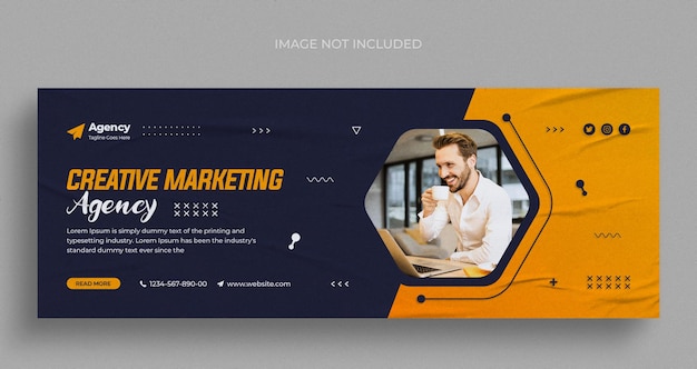 Digital marketing agency social media Instagram web banner or Facebook cover template