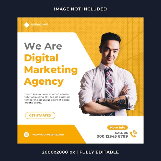 Digital marketing agency and social media post banner template