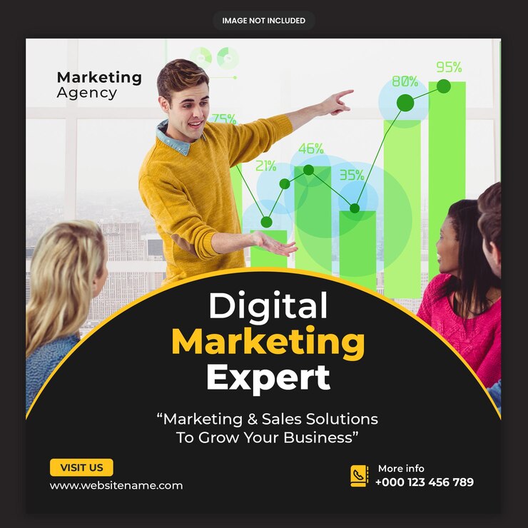 Digital marketing agency social media post design template