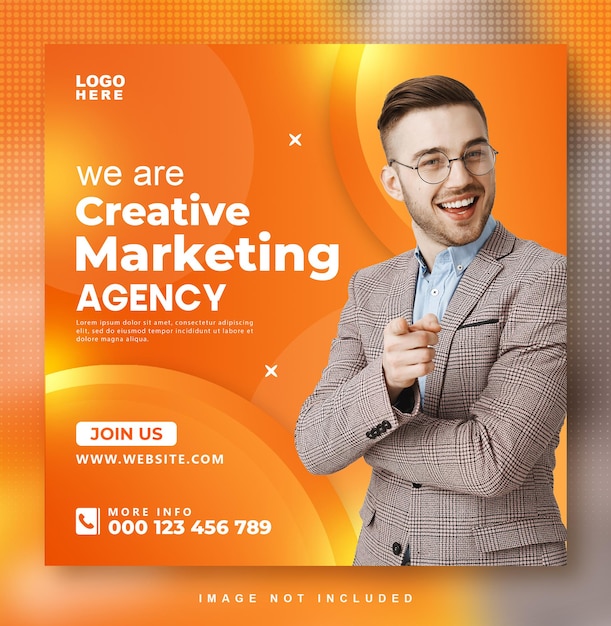 PSD digital marketing agency social media post design