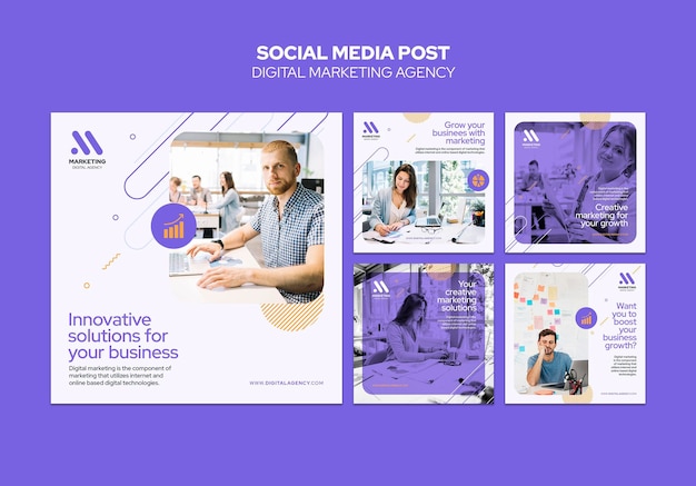 Digital marketing agency social media post template