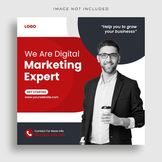 digital marketing agency social media post template