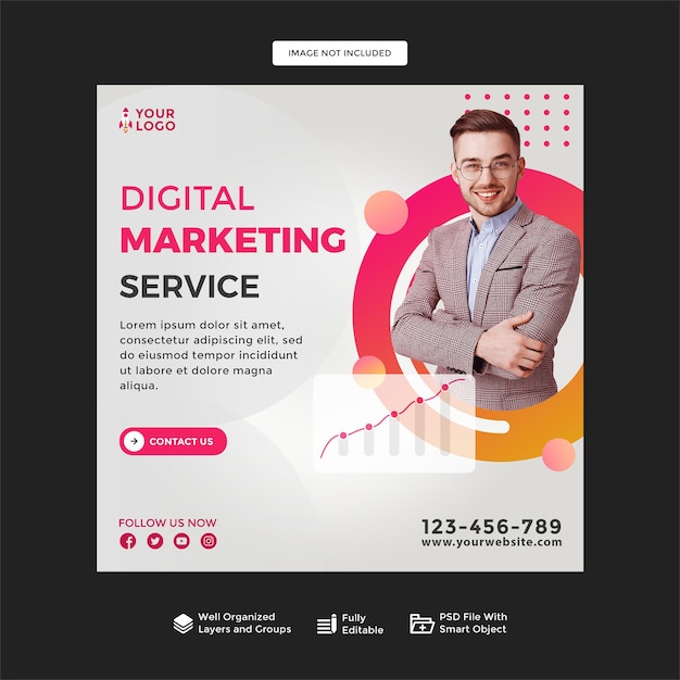 Digital marketing agency social media post template