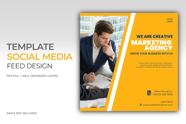 Digital marketing agency social media post template