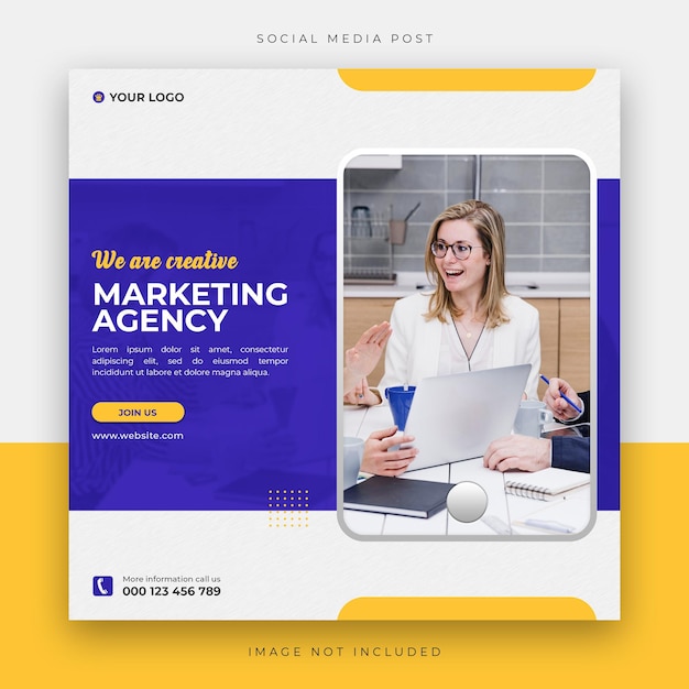 PSD digital marketing agency social media post template