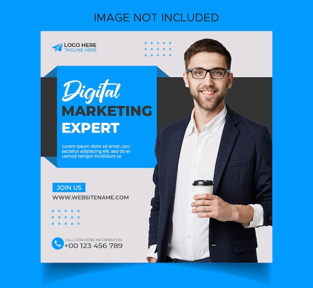 Digital marketing agency social media post template