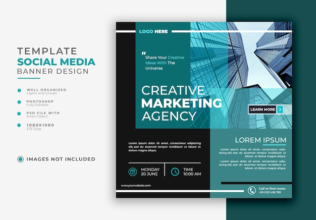 Digital marketing agency social media post template