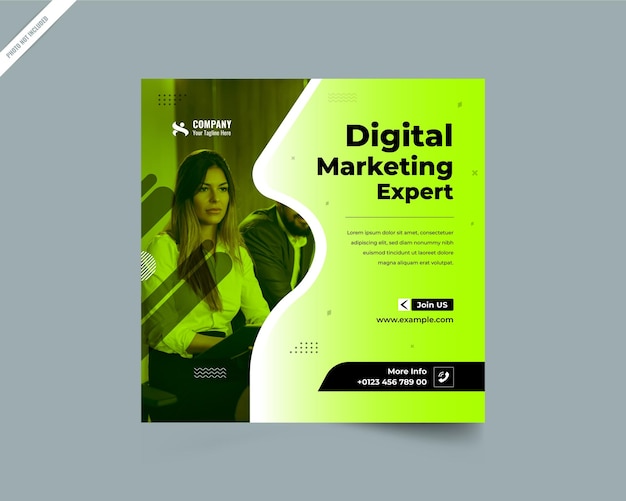 PSD digital marketing agency social media post template