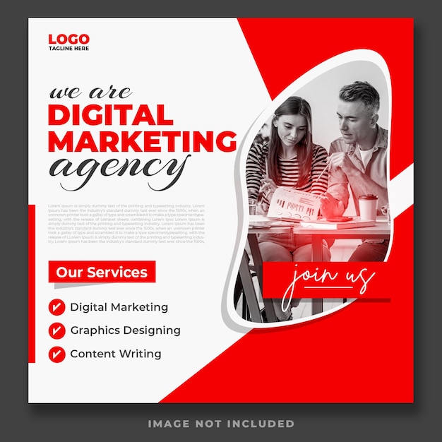 PSD digital marketing agency social media post