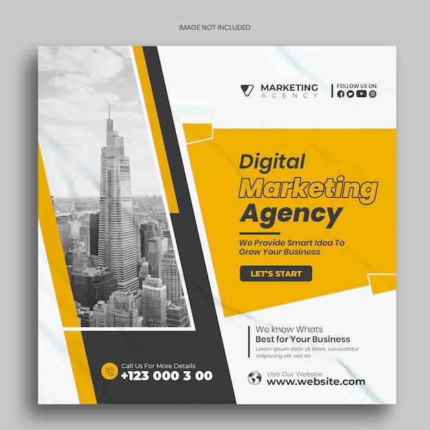 Digital marketing agency social media or promotional banner post