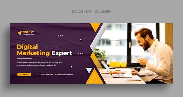 デジタルマーケティングエージェンシーソーシャルメディアウェブバナーチラシとfacebookカバー写真デザインテンプレート