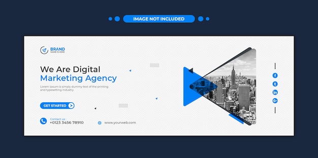 Веб-баннер или квадратный флаер агентства цифрового маркетинга