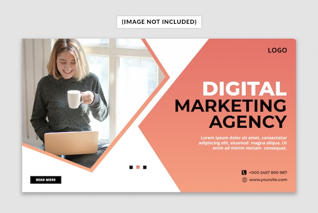 PSD digital marketing agency web banner template